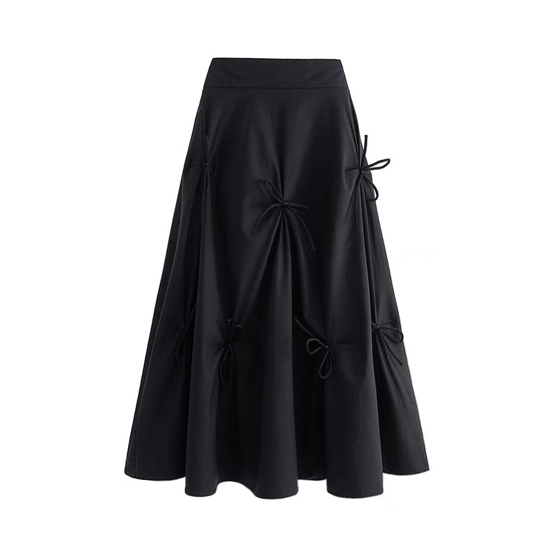 Váy xòe đính nơ Kate silk Ms.40