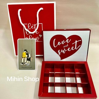 Set Hộp Sô Cô La 12 Viên (Kèm túi và thiệp). [SỈ IB SHOP]