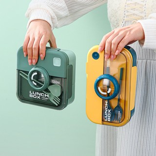 Hộp cơm giữ nhiệt lunch box 2 ngăn kiểu dáng mới