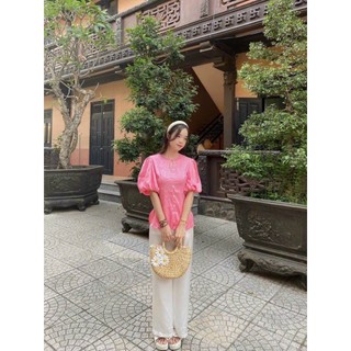 ÁO BÀ BA AN HUY LỤA GẤM TAY PHỒNG