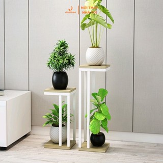 Kệ kê chậu hoa, chậu cây cảnh mặt gỗ vuông cao 55cm, 75cm, 95cm trang trí trong nhà, phòng khách, ban công,...VNH-544
