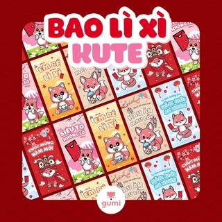 Bộ bao lì xì siêu kute dễ thương - bao lì xì gumi kute