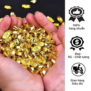 01 thỏi vàng Thần Tài kim loại size 10mm