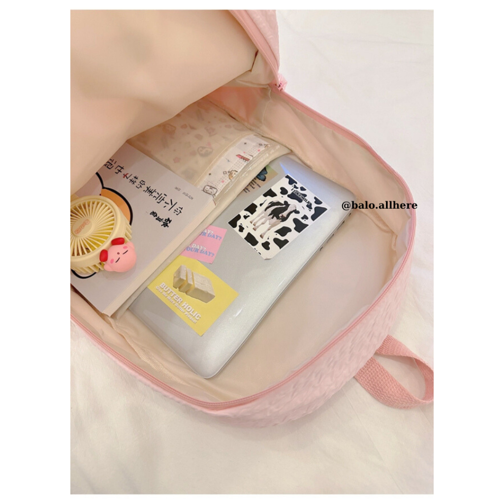 Balo Cặp Đi Học Basic Màu Pastel