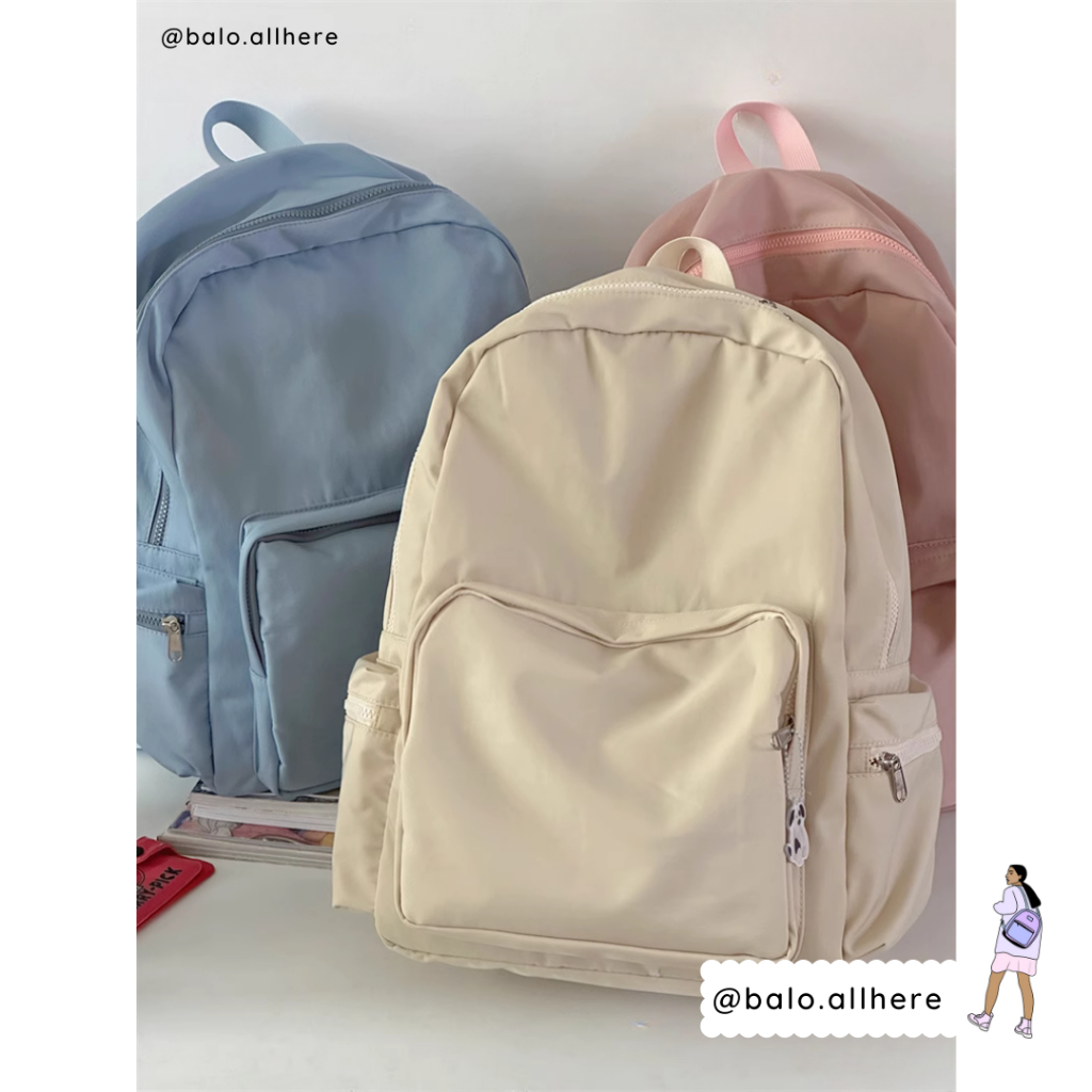 Balo Cặp Sách Đi Học Nam Nữ Đơn Giản