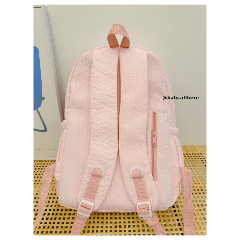 Balo Cặp Đi Học Basic Màu Pastel