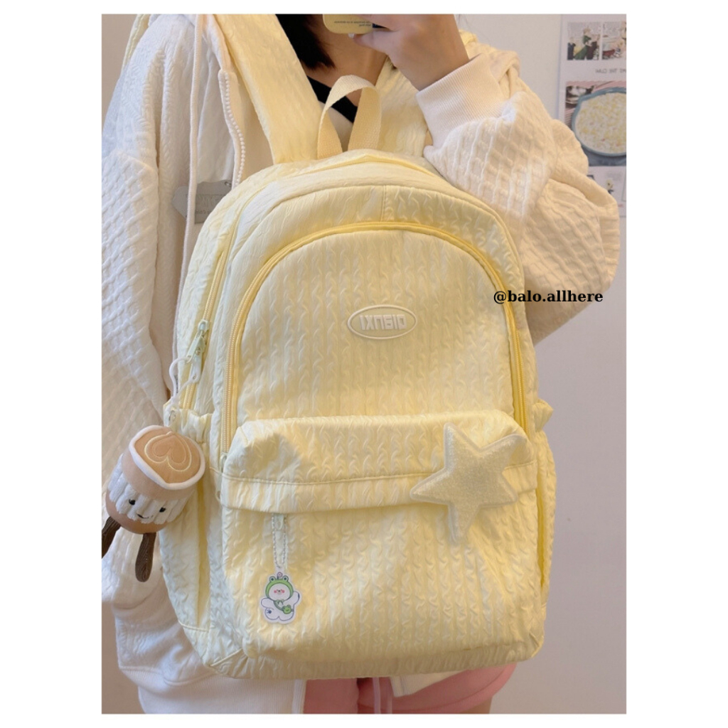 Balo Cặp Đi Học Basic Màu Pastel