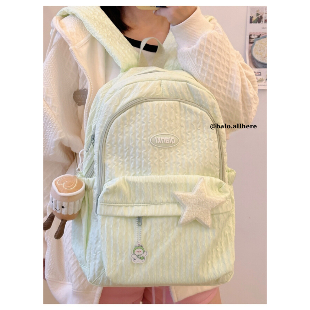 Balo Cặp Đi Học Basic Màu Pastel