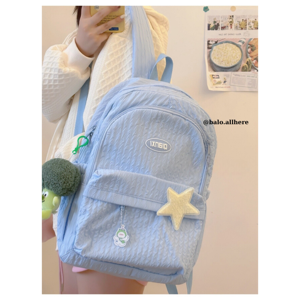 Balo Cặp Đi Học Basic Màu Pastel