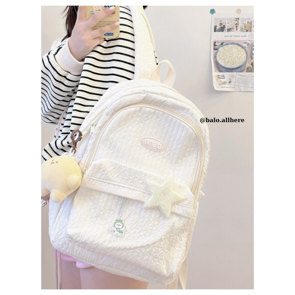 Balo Cặp Đi Học Basic Màu Pastel