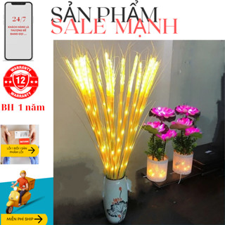  Đèn LED Trang Trí Hình Bông Lúa Mạch Vàng Bó 10 15 20 Bông Siêu Đẹp Cắm điện trực tiếp tặng kèm phít cắm 