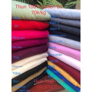 Vải thun 100% cotton 2c