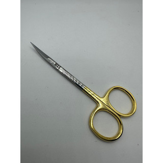 Kéo cắt chỉ thẩm mỹ cong 11.5cm chuôi vàng