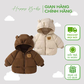 Áo khoác cho bé size 6-26kg , áo khoác phao mùa đông cực ấm
