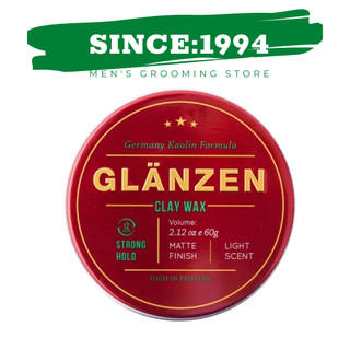  Sáp vuốt tóc Glanzen Clay Wax 60g - giữ nếp cao không bóng và chống bết tóc 