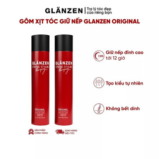 Gôm xịt giữ nếp tóc Glanzen Original, Glanzen Floral 380ml