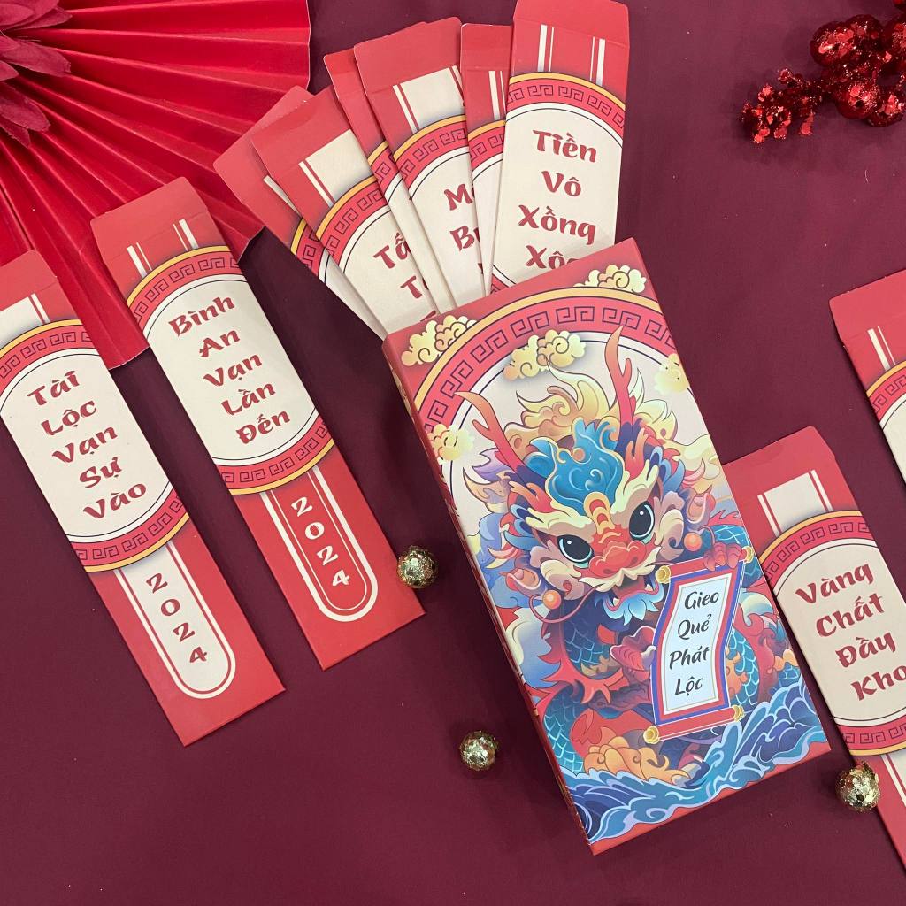 Lì xì rút quẻ phong bao lì xì tết Hotrend 2024
