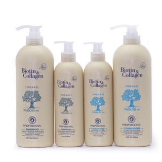 Dầu gội cặp biotin collagen trắng - dầu gội + dầu xả 2000ml nuôi dưỡng tóc chắc khỏe