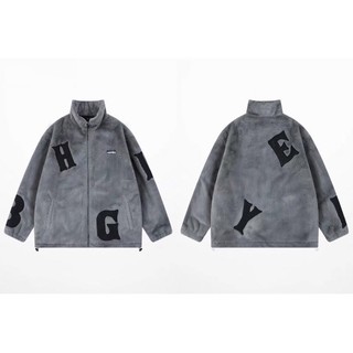 Áo khoác nỉ áo hoodie lông cừu dày dặn phối chữ cực đẹp