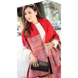 Khăn choàng boho thổ cẩm Sapa nữ sợi dệt Khăn pashmina choàng quàng cổ dân tộc 170x70cm - PA002 The Collar Box