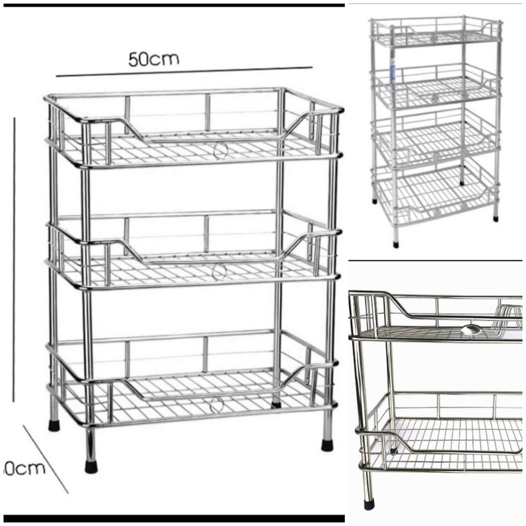 Kệ Chén Đứng Inox 3 Tầng 4 Tầng