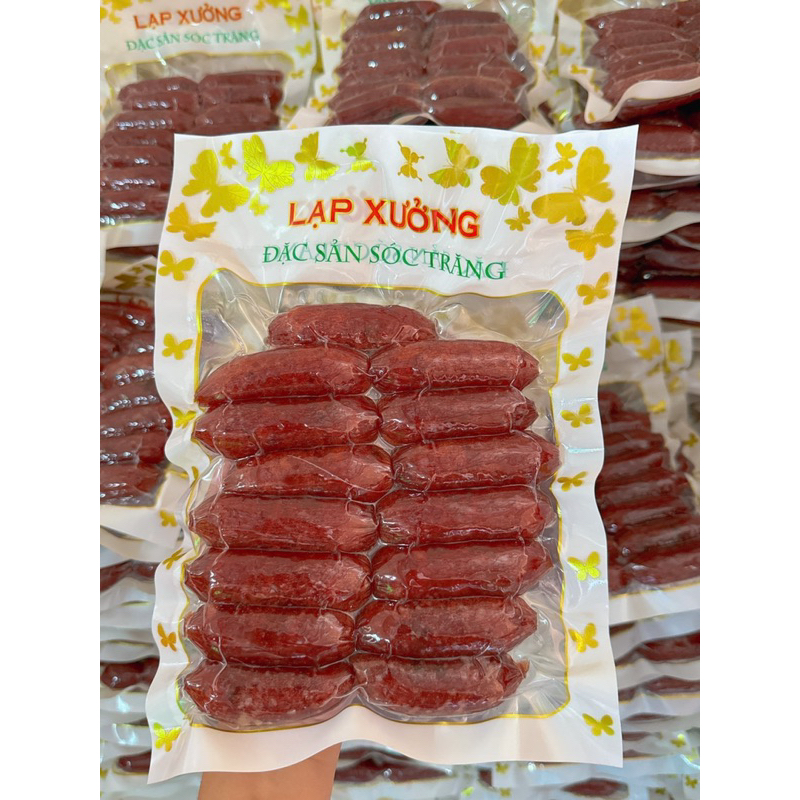 lạp xưởng heo tiêu đen (2 túi 1kg) đặc sản sóc trăng