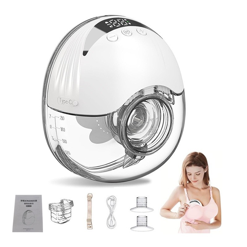 Máy Hút Sữa Không Dây Rảnh Tay 4 in 1 Máy Hút Sữa Đơn Massage Kích Sữa Thông Minh Êm Ái Sạc Pin Tiện Lợi Máy Vắt Sữa