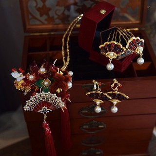 Cài tóc cô dâu. Set trâm cài cô dâu mẫu mới.
