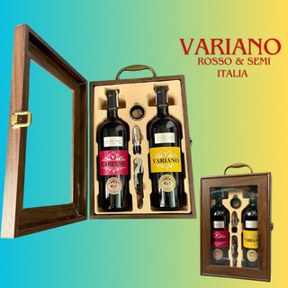 Hộp quà 2 chai vang Ý VARIANO (1 vang NGỌT và 1 vang CHÁT)