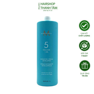 Oxy trợ nhuộm Moroccanoil Oxidative Cream Developer 1000ml New 2024, tối ưu màu sắc nhuộm, dưỡng tóc | THANH TÂM