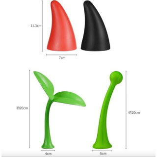  Phụ Kiện Mầm Xanh, Sừng Đỏ Trang Trí Nóc Xe Hơi,Dán Trang Trí Nóc ô Tô Hình Cây 3D
