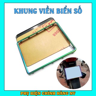 Khung viền biển số xe máy, Bảng số titan gồm khung viền titan mica và pat sau (có đủ màu)