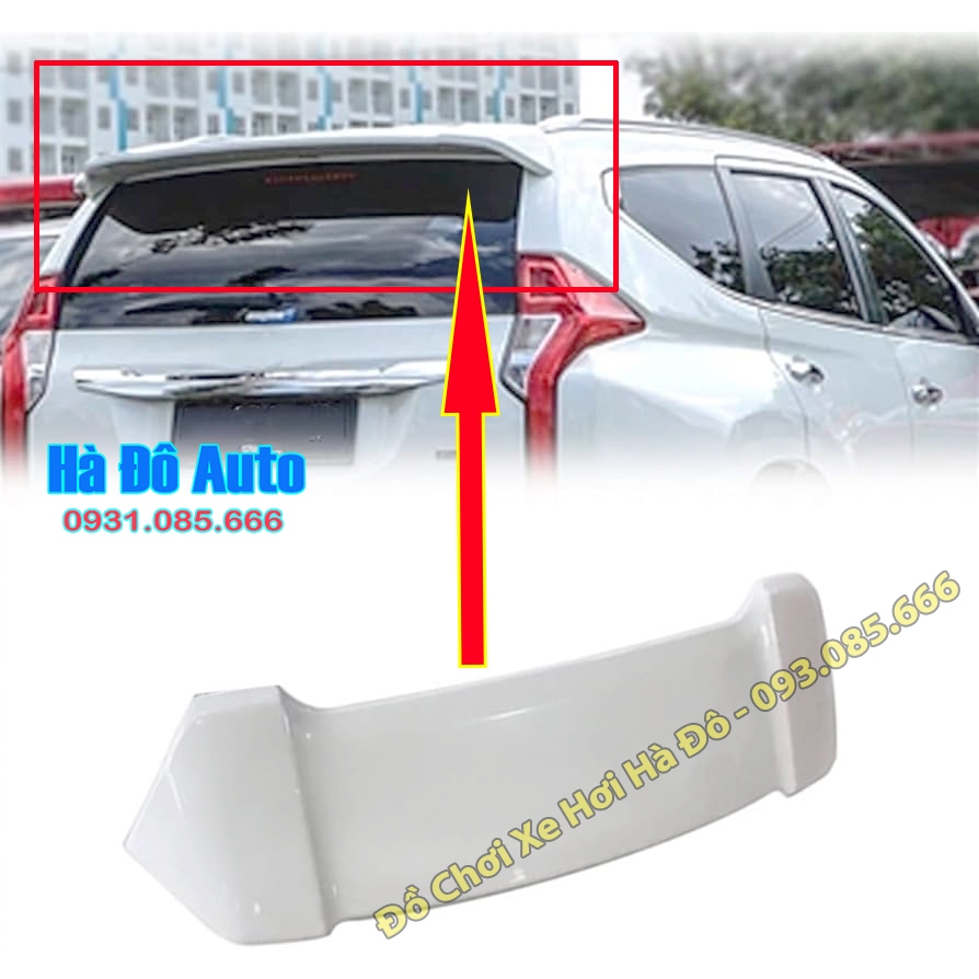 Đuôi Gió Pajero Sport 2017 2018 2019 2020 2021 2022 2023 2024 ( Hàng Mộc Chưa Sơn ) - Cánh Gió Liền 