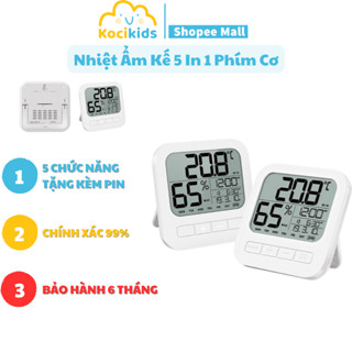 Nhiệt ẩm kế điện tử phím cơ đo nhiệt độ và độ ẩm phòng ngủ cho bé (bảo hành 6 tháng)