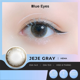 Kính áp tròng Jeje Gray Blue Eyes, dòng lens cận sử dụng sáu tháng, giãn tròng vừa, màu xám mây JEJ-GR