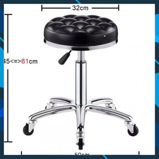 Ghế múi xoay nâng hạ có điều chỉnh, ghế xoay spa chân đúc inox siêu bền chuyên dùng trong spa phun xăm