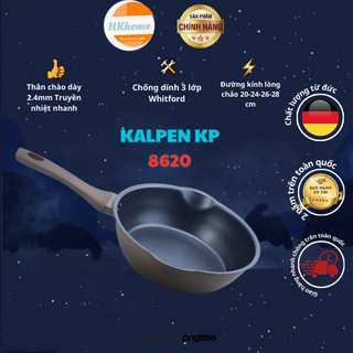 Chảo chống dính 2 miệng kalpen lipper 8620 cao cấp chảo miệng rót - dùng mọi loại bếp, bảo hành 2 năm cho đáy từ