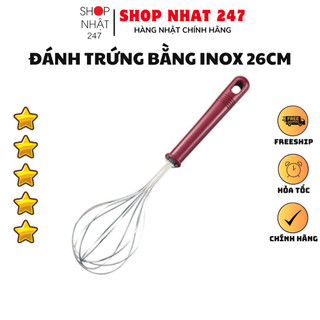 [Hỏa Tốc HN] Dụng cụ đánh trứng inox 26cm Nội địa Nhật Bản