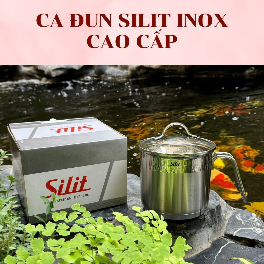 [HÀNG ĐỨC] Âu SILIT Ca Đun mini Chiên Ngập Dầu Đun Sữa Nồi Nấu Mỳ Inox 18/10 Dùng Bếp Từ