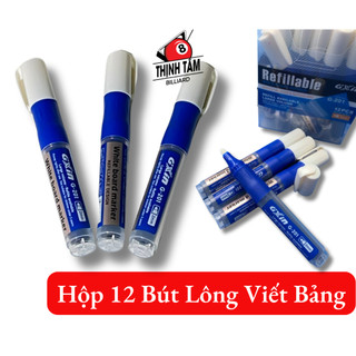Hộp 12 cây bút lông chuyên dụng ghi bảng - ghi điểm bida - bút g.xin201