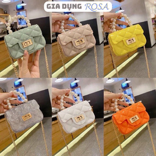 Túi xách mini quai ngọc xinh xắn cho bé - Túi ngọc trai mini sang chảnh nhiều màu cho mẹ và bé AT155