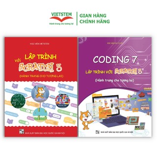 Combo 2 sách hướng dẫn học lập trình Scratch cho học sinh lớp 7