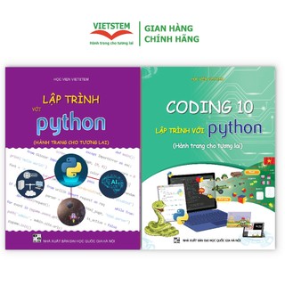 Combo 2 sách hướng dẫn học lập trình Python cho học sinh lớp 10