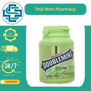 Gum double mint thỏi 5 thanh và hũ 58.4g