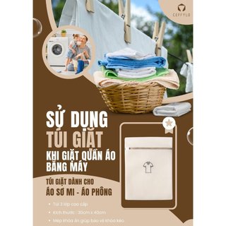 Túi Giặt Áo Ceffylo Kịch Thuóc 30x40 và 50x60 3 Lớp Cao Cấp Bảo Vệ Đồ Khi Giặt
