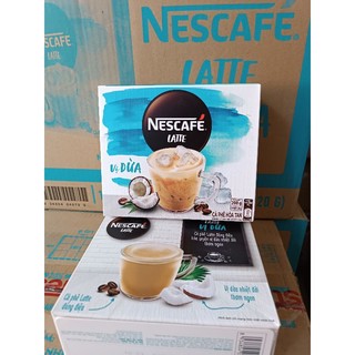 Cà phê hòa tan Nescafé Latte sữa hạt vị dừa/ hạnh nhân date mới