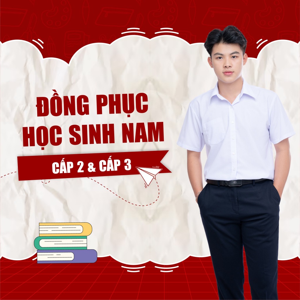 Quần Tây Dài Đồng Phục Học Sinh Nam Form Hàn Quốc Ống Suông Cấp 1 Cấp 2, cấp 3 đen và xanh đen