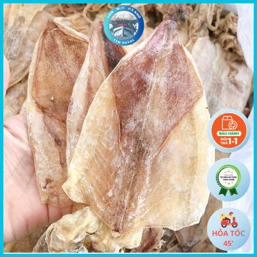  Khô Mực Bầu Câu  Loại 1  Mình Dày Thịt Ngọt - Mực Khô Bầu -  Đặc Sản Khô Tám Hoàng Cà Mau  Hỏa Tốc  
