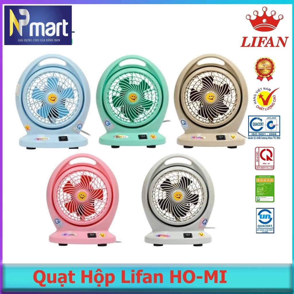 Quạt hộp mini để bàn Lifan HOMI - Nhiều màu