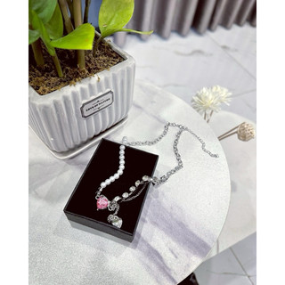 Vòng Cổ Đính Đá Trái Tim Ngọc Ruby